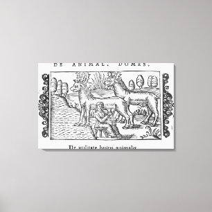 Lienzo Lechando renos