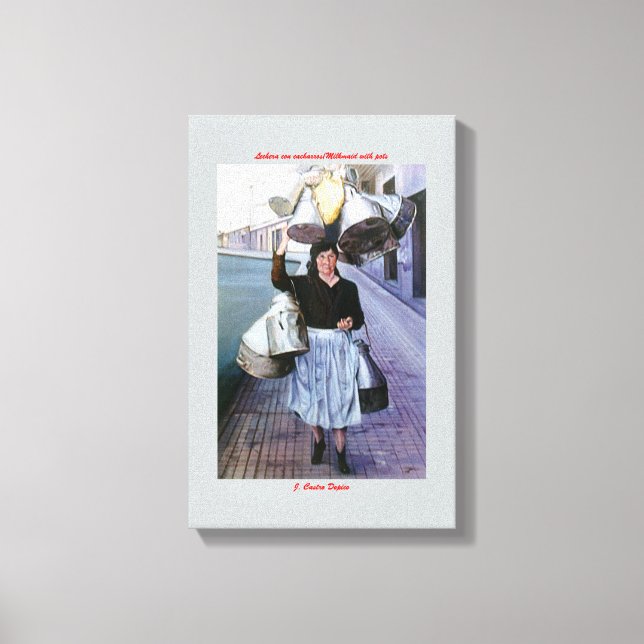 Lienzo Lechera con cacharros/Milkmaid with pots (Anverso)