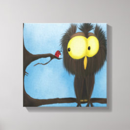 Lienzo Lechuza Adorable Y Colorida Oliver