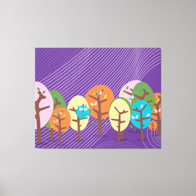 Lienzo Lechuza Sleepy (Anverso)