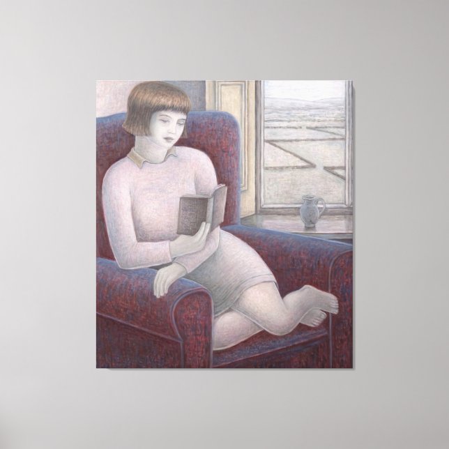 Lienzo Lectura chica en sillón 2009 (Anverso)