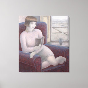 Lienzo Lectura chica en sillón 2009