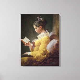 Lienzo Lectura de la chica joven, c.1776