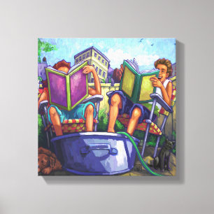 Lienzo Lectura en verano