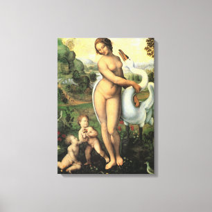 Lienzo Leda y el cisne de Leonardo da Vinci