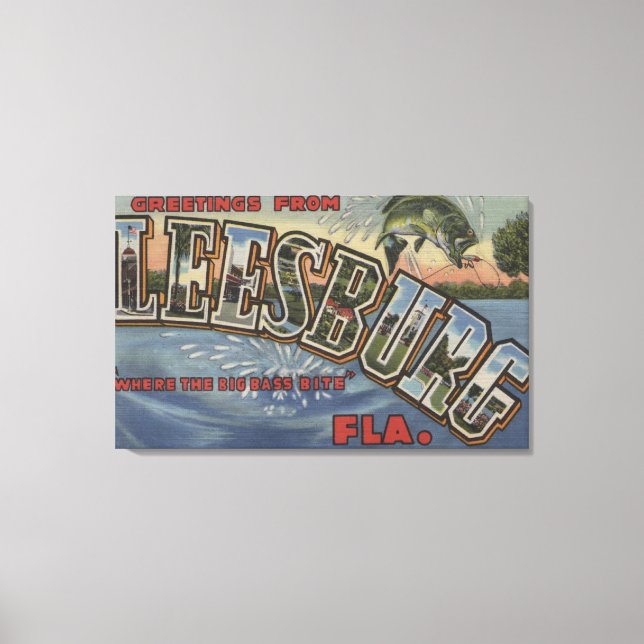Lienzo Leesburg, Florida - Grandes Escenas de letras (Anverso)