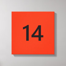 Legendario Nº 14 en naranja y negro