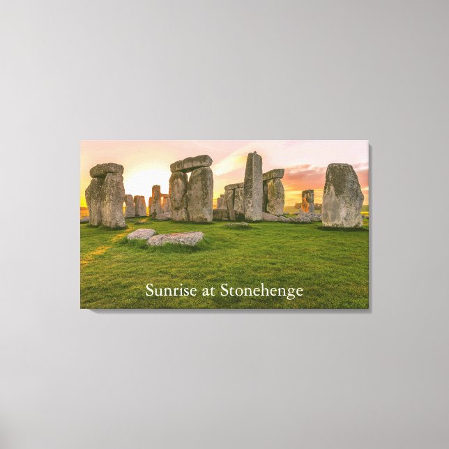 Lienzo Legendario personaje de Stonehenge en Sunrise (Anverso)