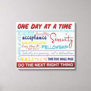 Lienzo lemas de la recuperación