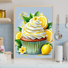 Lienzo Lemon Cupcake Kitchen & Bakery Wall Art Canvas