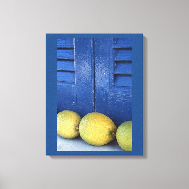 Lienzo Lemones azules (Anverso)