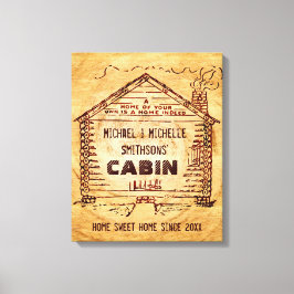 Lienzo Leña Faux Personalizada de la Cabina