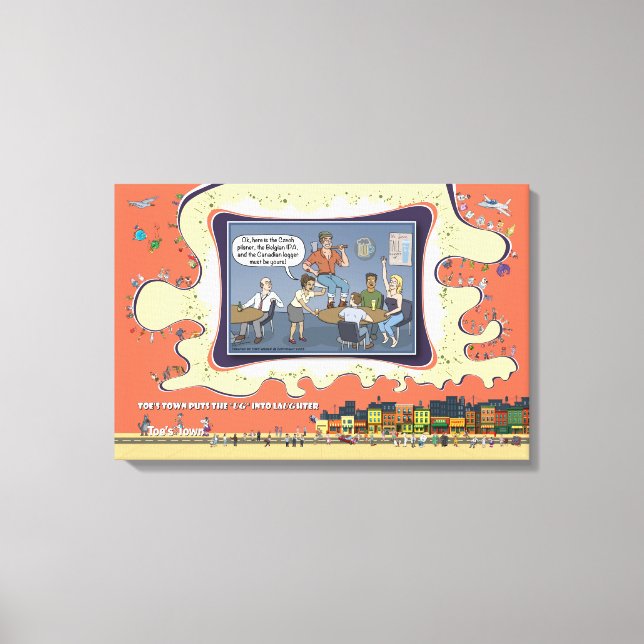 Lienzo Leñador Canadiense | Humor de Bar 24x16 (Anverso)