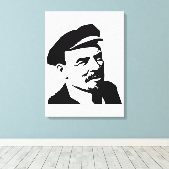 Lienzo Lenin, URSS, CCCP, Unión Soviética, Comunismo (Insitu (piso de madera))