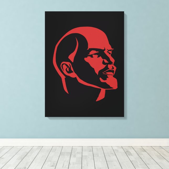 Lienzo Lenin, URSS, CCCP, Unión Soviética, Comunismo (Insitu (piso de madera))