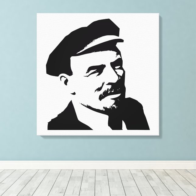 Lienzo Lenin, URSS, CCCP, Unión Soviética, Comunismo (Insitu (piso de madera))