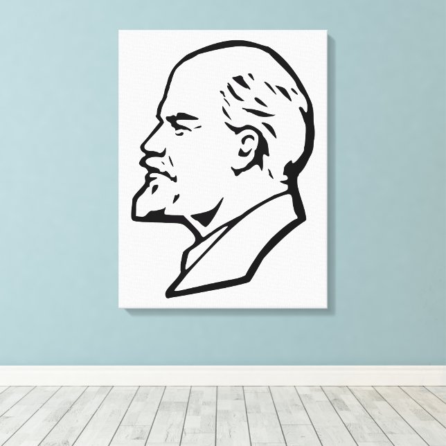 Lienzo Lenin, URSS, CCCP, Unión Soviética, Comunismo (Insitu (piso de madera))