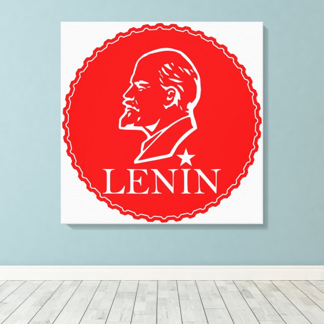 Lienzo Lenin, URSS, CCCP, Unión Soviética, Comunismo (Insitu (piso de madera))
