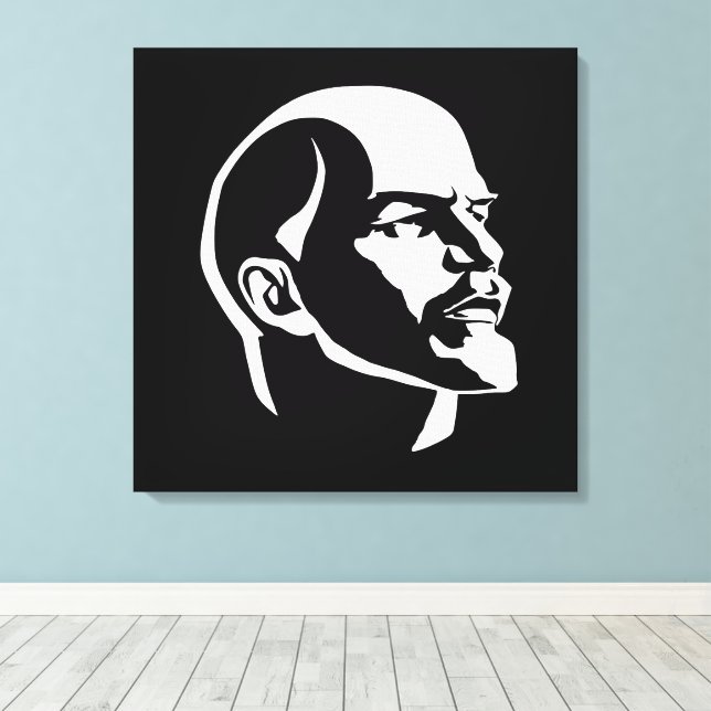 Lienzo Lenin, URSS, CCCP, Unión Soviética, Comunismo (Insitu (piso de madera))
