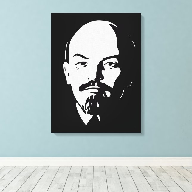 Lienzo Lenin, URSS, CCCP, Unión Soviética, Comunismo (Insitu (piso de madera))