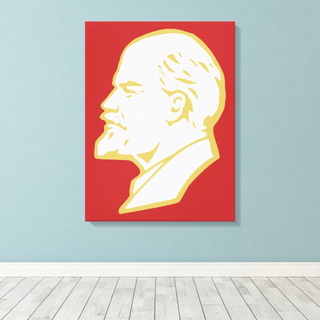 Lienzo Lenin, USSR, CCCP, Soviet Union, Communism (Insitu (piso de madera))