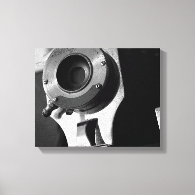 Lienzo Lente de cámara de película blanca y negra 11x14 (Anverso)