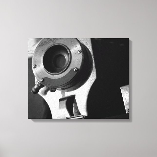 Lienzo Lente de cámara de película blanca y negra 16x20 (Anverso)