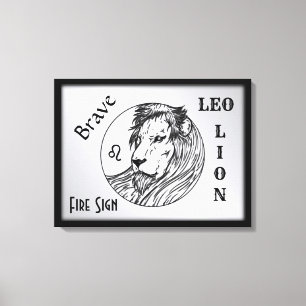 Lienzo Leo El León Zodiac Enmarcado