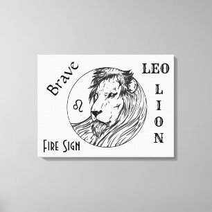 Lienzo Leo El Zodíaco León