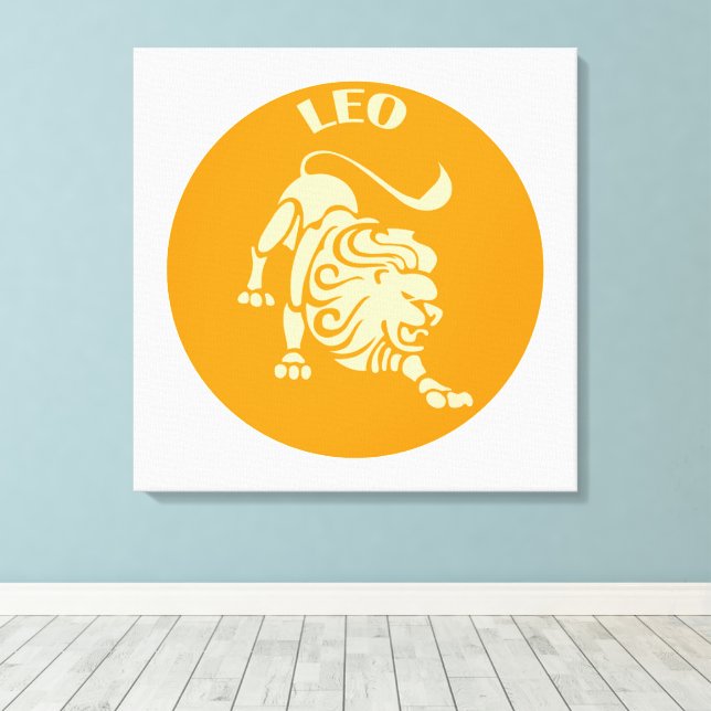 Lienzo Leo, Zodiac Sign, Horoscope, Astrology (Insitu (piso de madera))