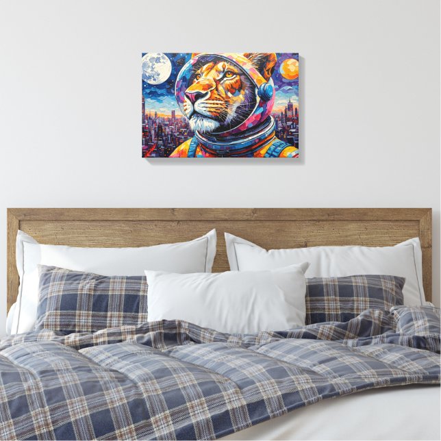 LIENZO LEÓN ASTRONAUTA-VOLVIENDO A CASA 7 (Insitu(Dormitorio))