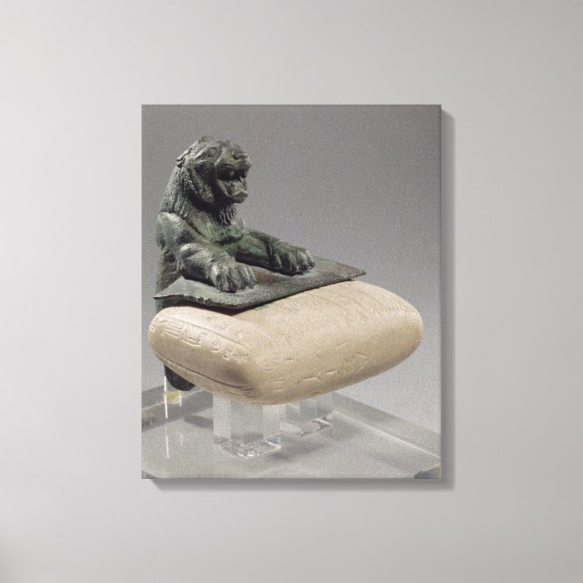 Lienzo León con una tableta de fundación Hurrian, c.2150  (Anverso)