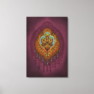 Lienzo León de espíritu real Ornate Tribal Mandala Roar