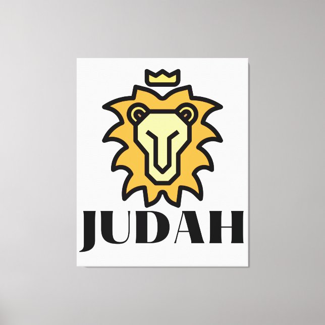 Lienzo León De Judah Crown Canvas Wall Art (Anverso)