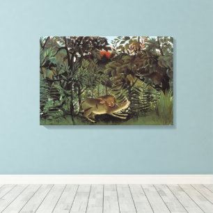 Lienzo León Hambriento de Henri Rousseau, Animal Salvaje