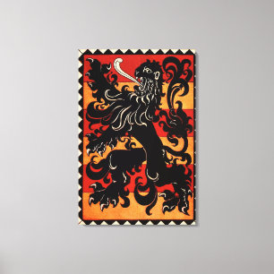 Lienzo León heráldico vintage (Bélgica)