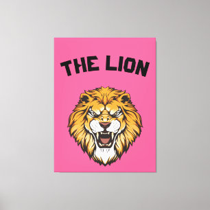 Lienzo "León majestuoso"