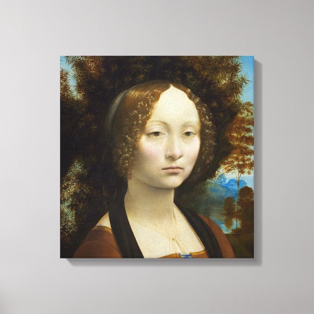 Lienzo Leonardo da Vinci Ginevra de' Benci (Anverso)