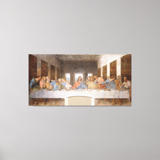 Lienzo Leonardo da Vinci - La última cena (Anverso)