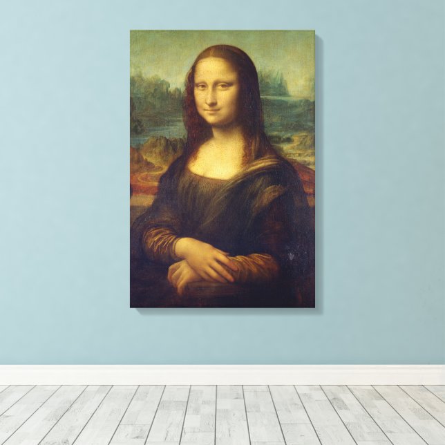 Lienzo Leonardo Da Vinci, Mona Lisa, La Gioconda (Insitu (piso de madera))
