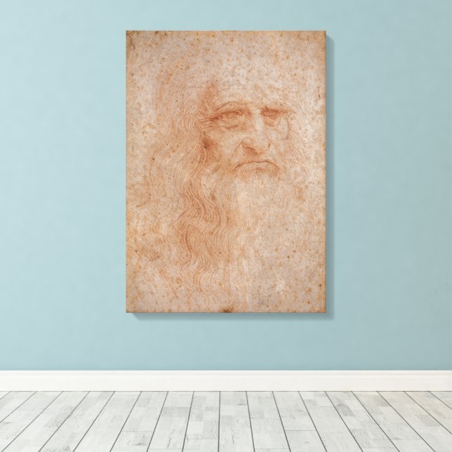 Lienzo Leonardo Da Vinci, presunto autorretrato (Insitu (piso de madera))
