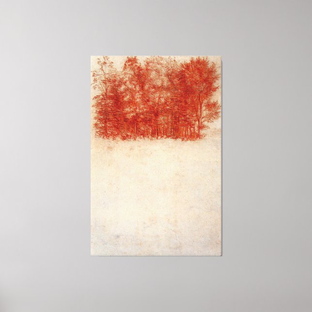 Lienzo Leonardo da Vinci - Una mezcla de árboles (1508) (Anverso)