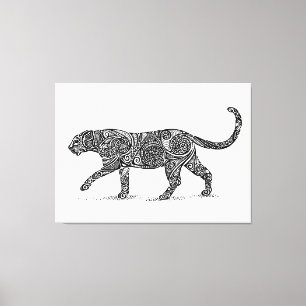 Lienzo Leopard Design Black & White