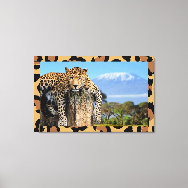 Lienzo Leopard Wood Lounge Wall Art (Anverso)