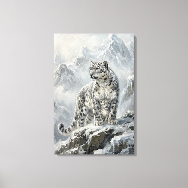 Lienzo Leopardo de las Nieves_ Arquetipos Protector (Anverso)