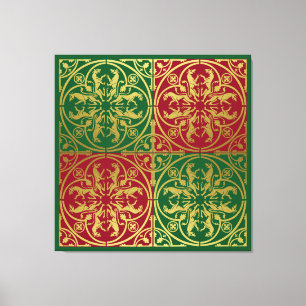 Lienzo Leopardo Metálico del León de la Heraldo del Renac