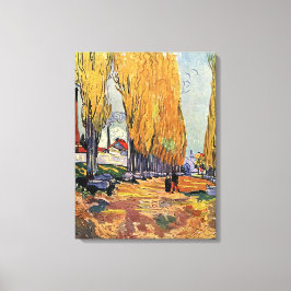 Lienzo Les Alyscamps por Van Gogh. Paisaje otoñal