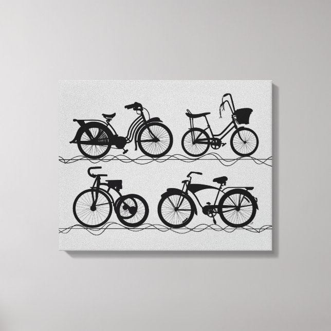 Lienzo Les Bicyclettes (Anverso)