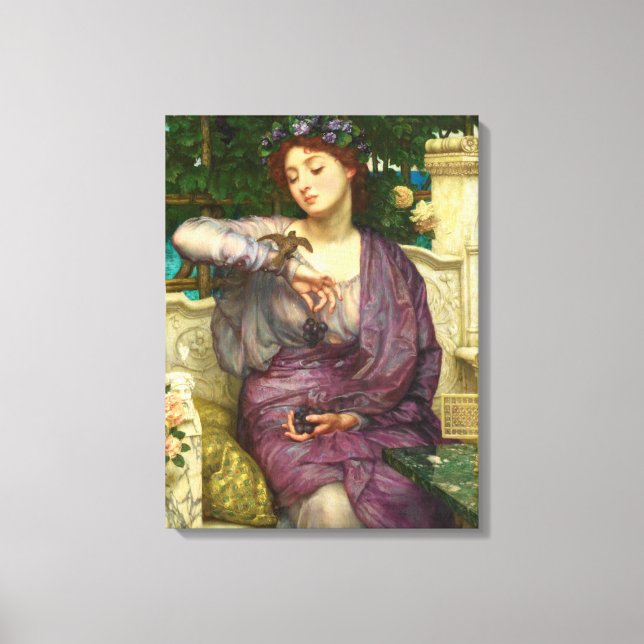 Lienzo Lesbia y su resplandor (por Edward John Poynter) (Anverso)