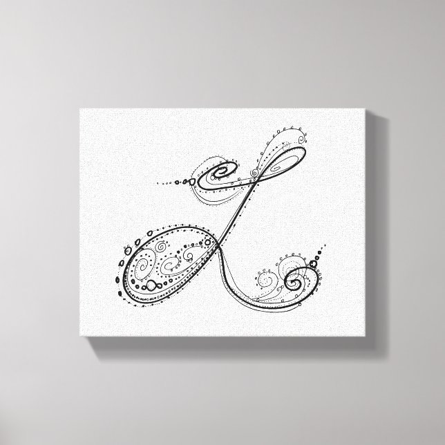 Lienzo Letra alfabética delta l (Anverso)